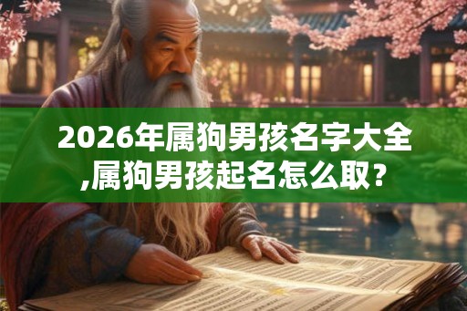 2026年属狗男孩名字大全,属狗男孩起名怎么取? 2026年属狗男孩名字大全,属狗男孩起名怎么取?