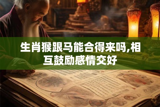 生肖猴跟马能合得来吗,相互鼓励感情交好 生肖猴跟马能合得来吗,相互鼓励感情交好