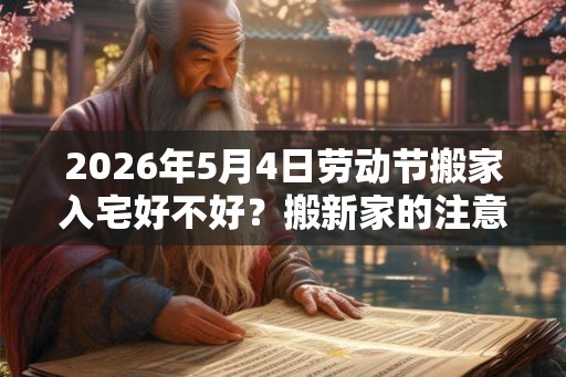 2026年5月4日劳动节搬家入宅好不好？搬新家的注意事项？