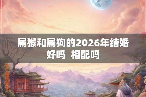 属猴和属狗的2026年结婚好吗  相配吗