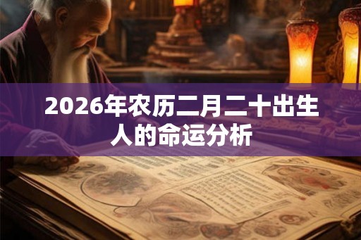 2026年农历二月二十出生人的命运分析