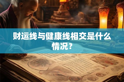 财运线与健康线相交是什么情况？