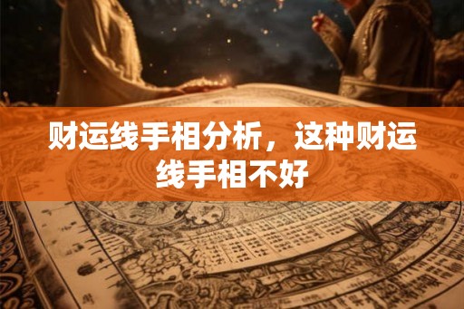 财运线手相分析，这种财运线手相不好