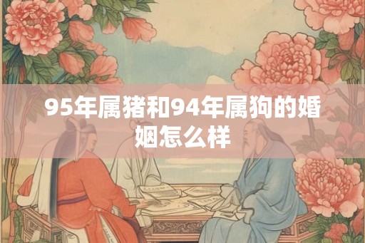 95年属猪和94年属狗的婚姻怎么样