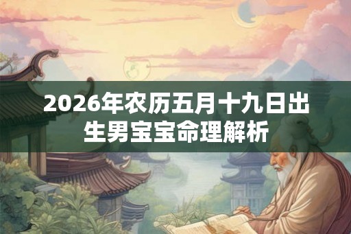 2026年农历五月十九日出生男宝宝命理解析