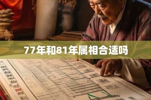 77年和81年属相合适吗
