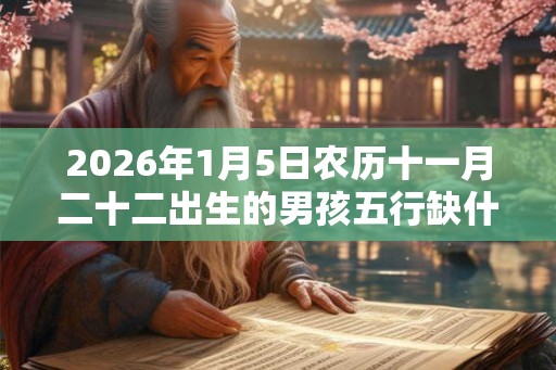 2026年1月5日农历十一月二十二出生的男孩五行缺什么