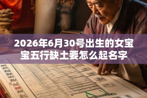 2026年6月30号出生的女宝宝五行缺土要怎么起名字