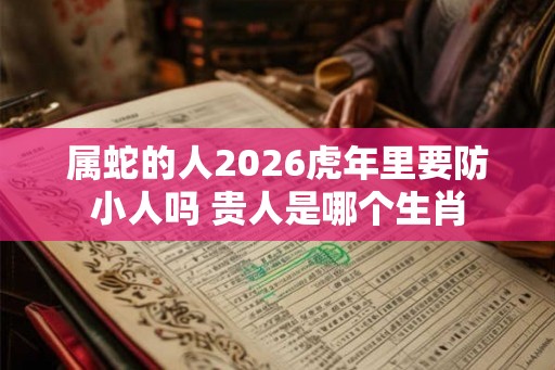 属蛇的人2026虎年里要防小人吗 贵人是哪个生肖