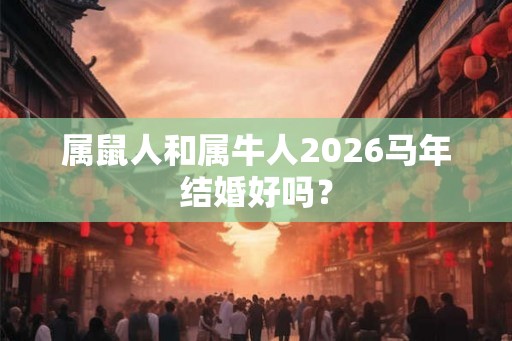 属鼠人和属牛人2026马年结婚好吗? 属鼠人和属牛人2026马年结婚好吗?