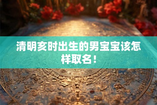 清明亥时出生的男宝宝该怎样取名! 清明亥时出生的男宝宝该怎样取名!