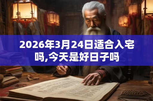 2026年3月24日适合入宅吗,今天是好日子吗