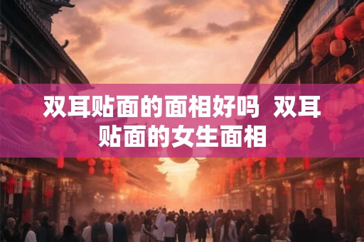 双耳贴面的面相好吗  双耳贴面的女生面相