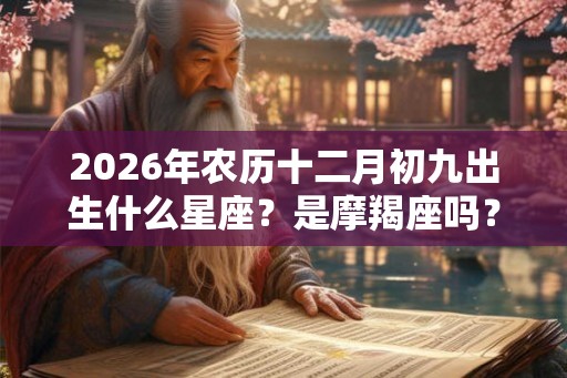 2026年农历十二月初九出生什么星座？是摩羯座吗？
