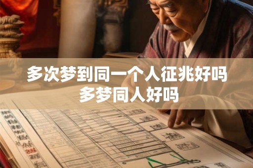 多次梦到同一个人征兆好吗 多梦同人好吗