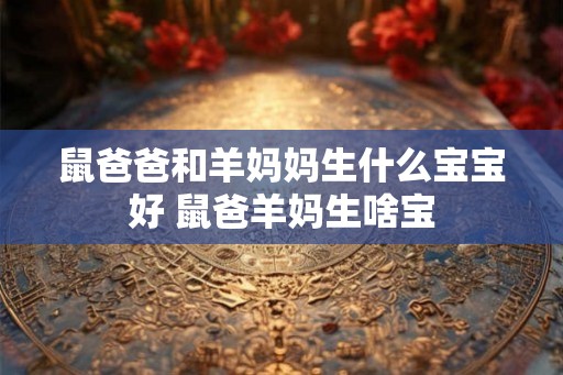 鼠爸爸和羊妈妈生什么宝宝好 鼠爸羊妈生啥宝