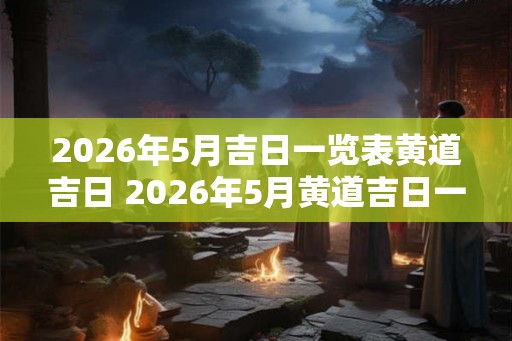 2026年5月吉日一览表黄道吉日 2026年5月黄道吉日一览表