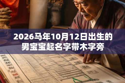 2026马年10月12日出生的男宝宝起名字带木字旁