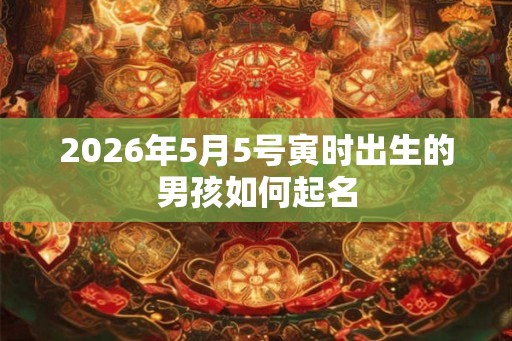 2026年5月5号寅时出生的男孩如何起名