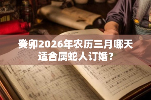 癸卯2026年农历三月哪天适合属蛇人订婚？