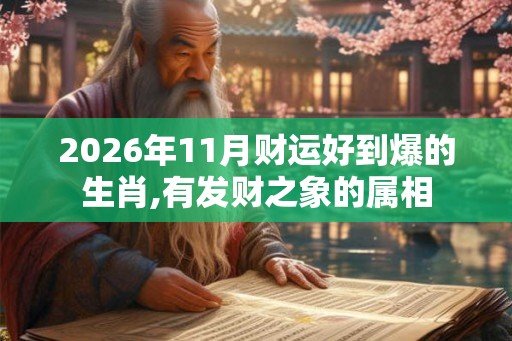 2026年11月财运好到爆的生肖,有发财之象的属相