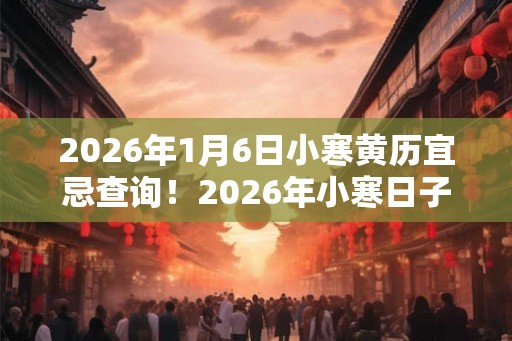 2026年1月6日小寒黄历宜忌查询！2026年小寒日子好不好？