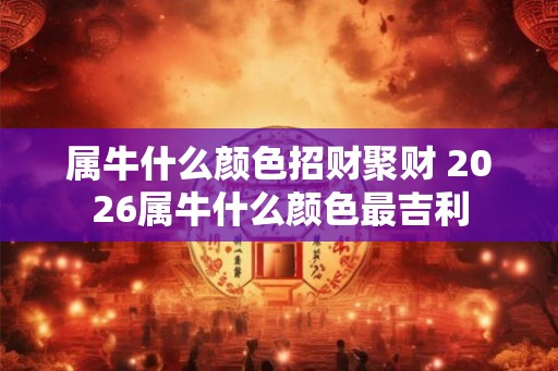 属牛什么颜色招财聚财 2026属牛什么颜色最吉利