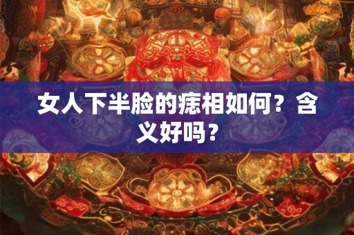 女人下半脸的痣相如何？含义好吗？