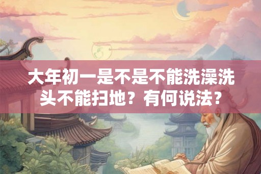 大年初一是不是不能洗澡洗头不能扫地？有何说法？