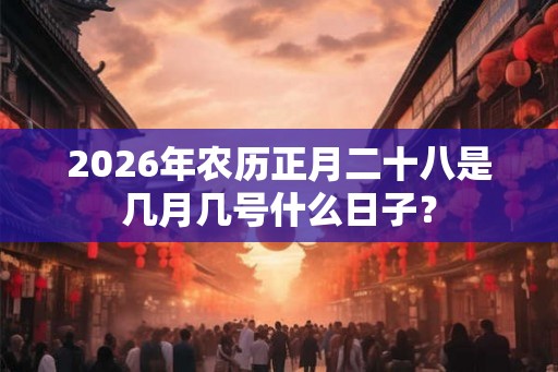 2026年农历正月二十八是几月几号什么日子？