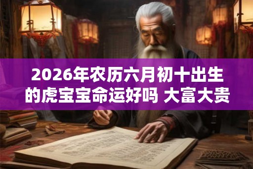 2026年农历六月初十出生的虎宝宝命运好吗 大富大贵吗 2026年农历六月初十出生的虎宝宝命运好吗 大富大贵吗