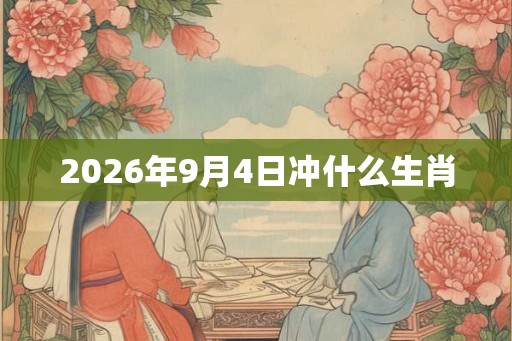 2026年9月4日冲什么生肖