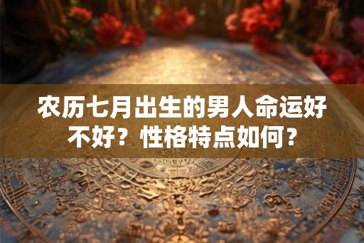农历七月出生的男人命运好不好？性格特点如何？