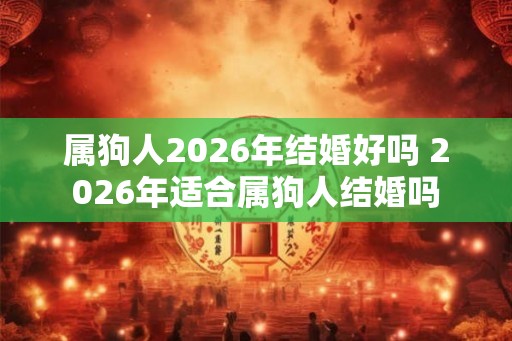 属狗人2026年结婚好吗 2026年适合属狗人结婚吗