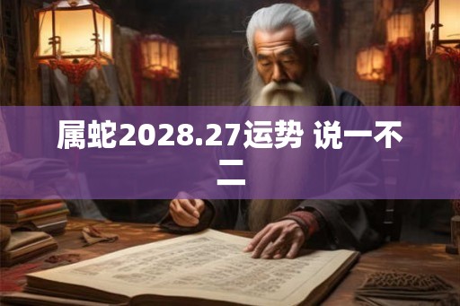 属蛇2028.27运势 说一不二 属蛇2028.27运势 说一不二