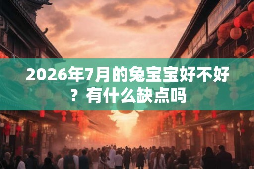 2026年7月的兔宝宝好不好？有什么缺点吗