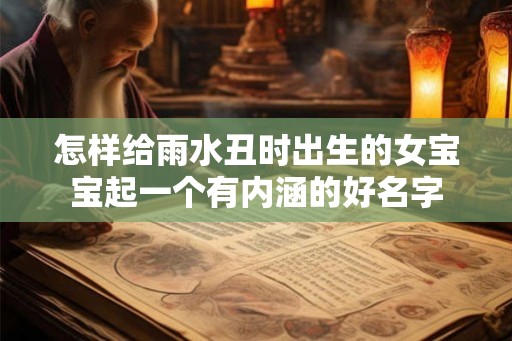 怎样给雨水丑时出生的女宝宝起一个有内涵的好名字