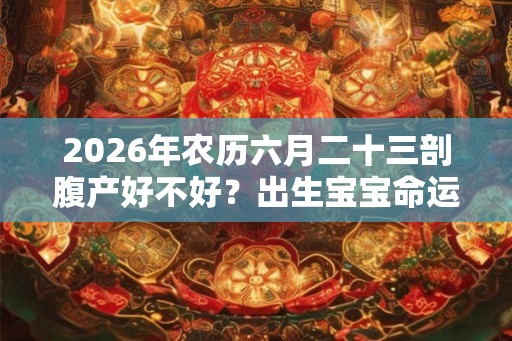 2026年农历六月二十三剖腹产好不好？出生宝宝命运？