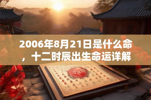 2006年8月21日是什么命，十二时辰出生命运详解