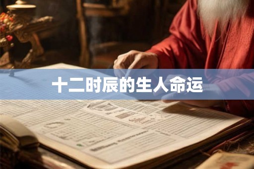 十二时辰的生人命运 十二时辰的生人命运