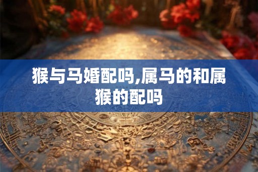 猴与马婚配吗,属马的和属猴的配吗