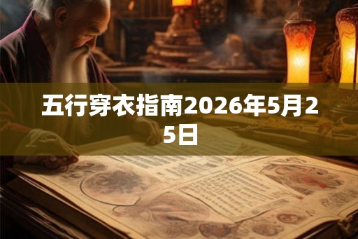 五行穿衣指南2026年5月25日 五行穿衣指南2026年5月25日