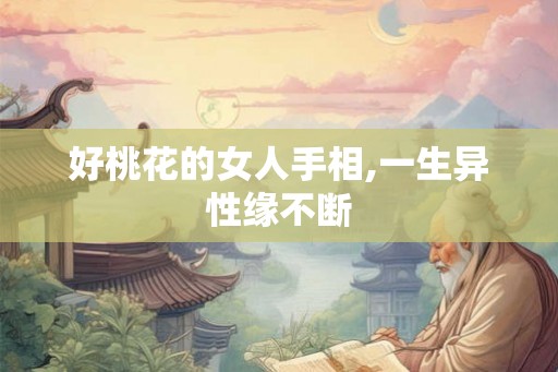 好桃花的女人手相,一生异性缘不断