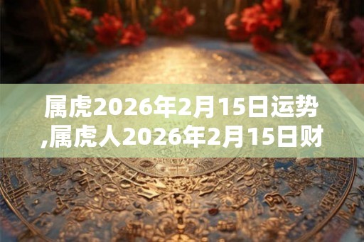属虎2026年2月15日运势,属虎人2026年2月15日财运,生肖虎2026年2月15日运势