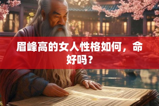 眉峰高的女人性格如何，命好吗？