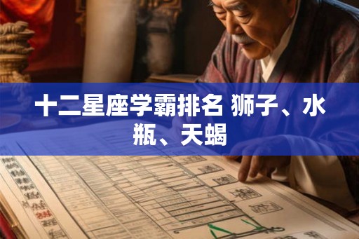 十二星座学霸排名 狮子、水瓶、天蝎