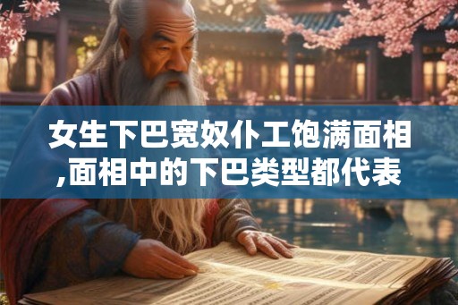 女生下巴宽奴仆工饱满面相,面相中的下巴类型都代表着什么