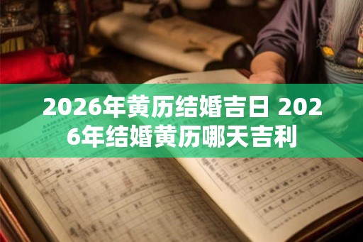 2026年黄历结婚吉日 2026年结婚黄历哪天吉利