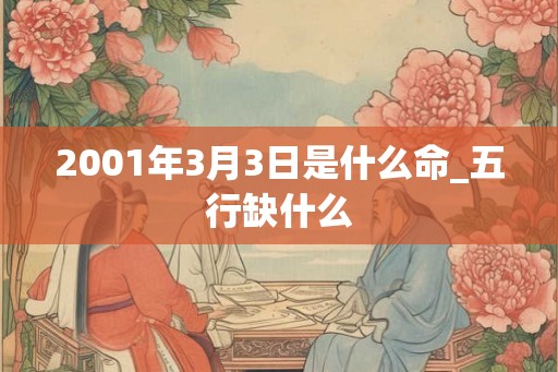 2001年3月3日是什么命_五行缺什么