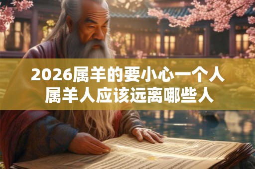 2026属羊的要小心一个人 属羊人应该远离哪些人